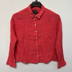 NWT Tahari European Grown Flax Linen Button Shirt Top Blouse Size Large D035 -7